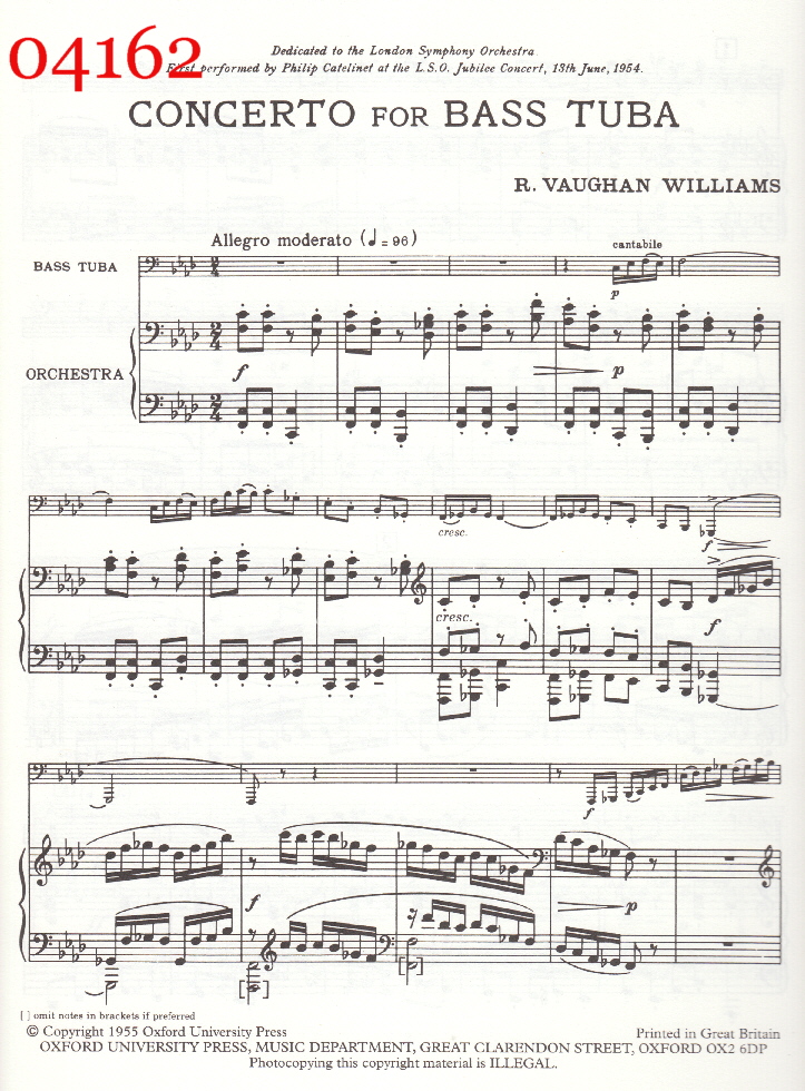 Vaughan Williams Tuba Concerto Program Notes British Eighth