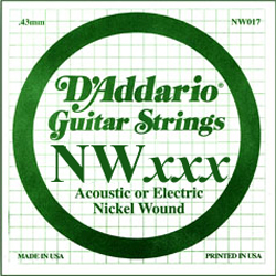 DAddario NYS012 Single Plain Steel Guitar String.012 