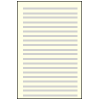 Archives Double-Folded Manuscript Paper Sheets 24 Sheets 12 stave 