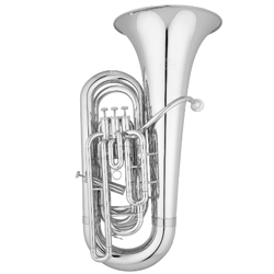 Eastman EBE251S Tuba Eb 3 4 Size w 3 1 Top Side Action Piston Valves silver Tubas New