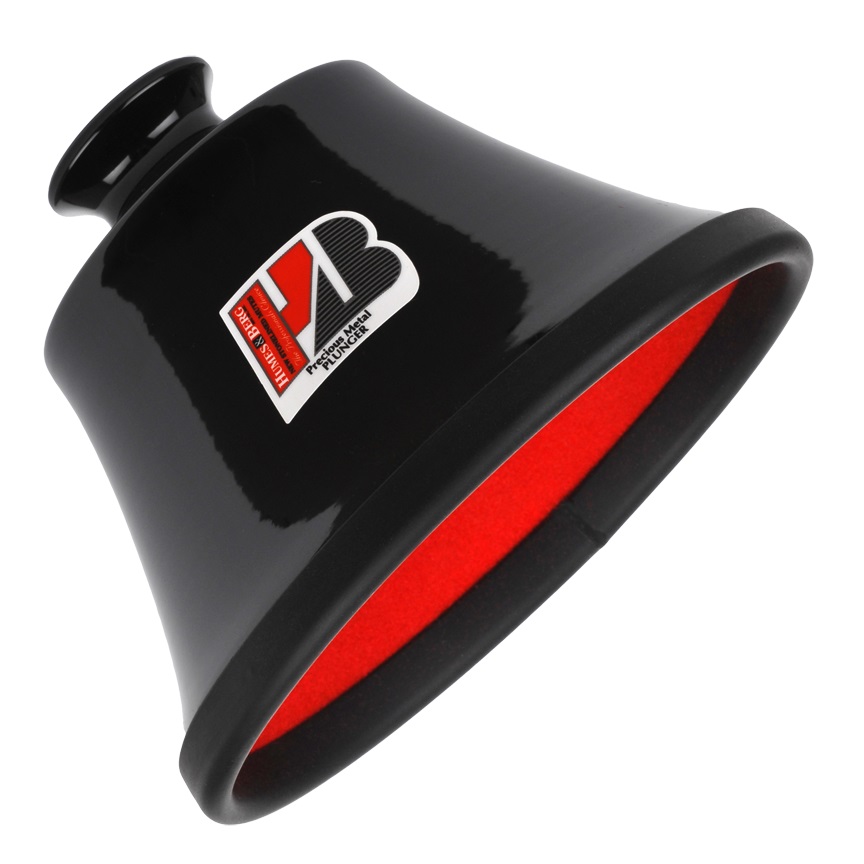 Stonelined 235BK Bass Trombone Plunger Mute w Knob Rigid black aluminum